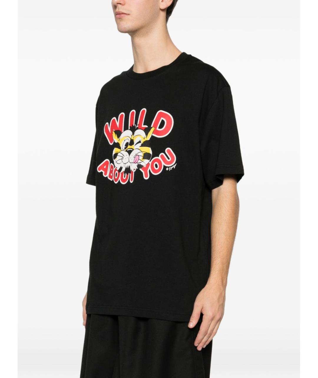 KENZO Черная хлопковая футболка, фото 4