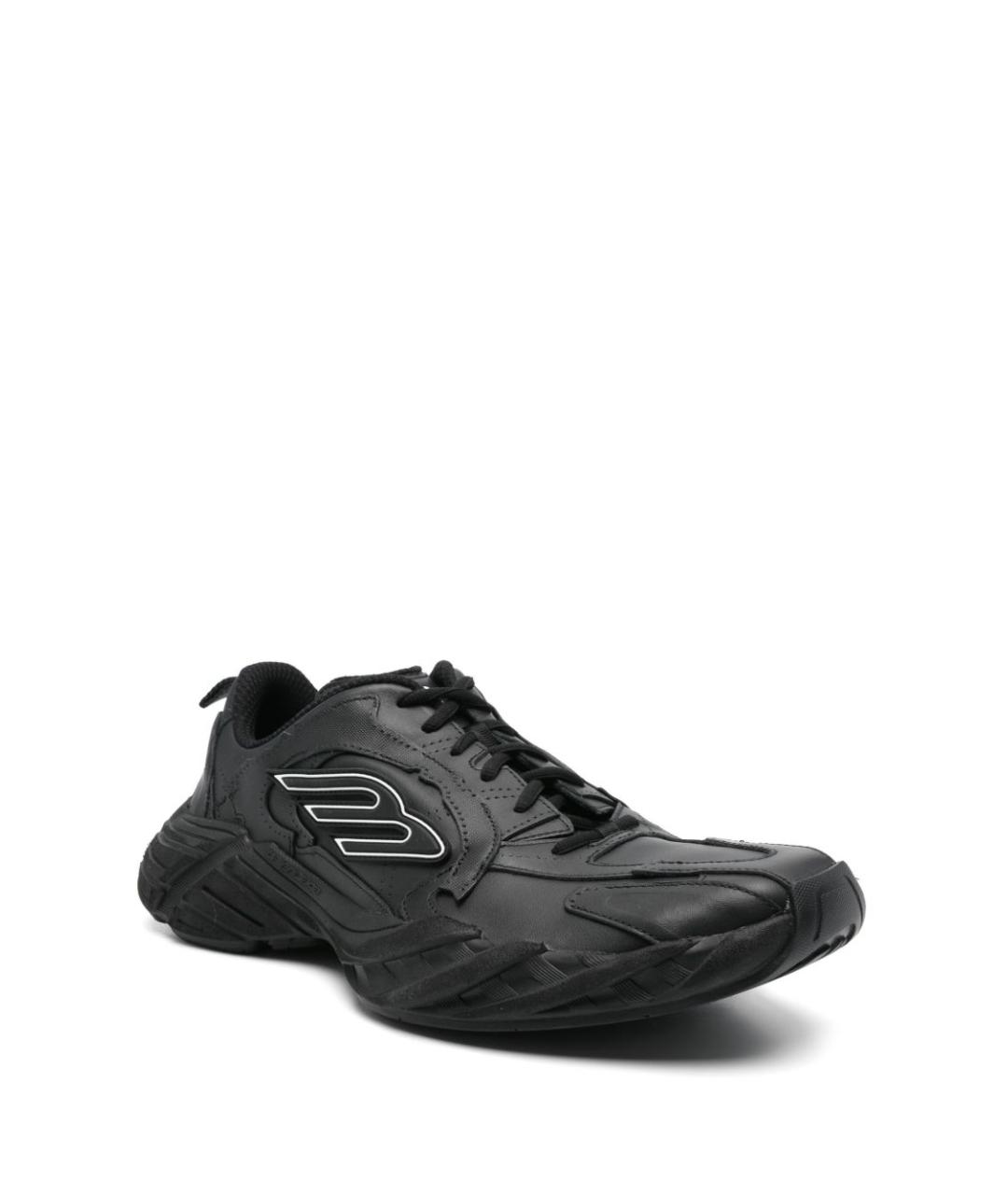 BALENCIAGA Черные синтетические низкие кроссовки / кеды, фото 3