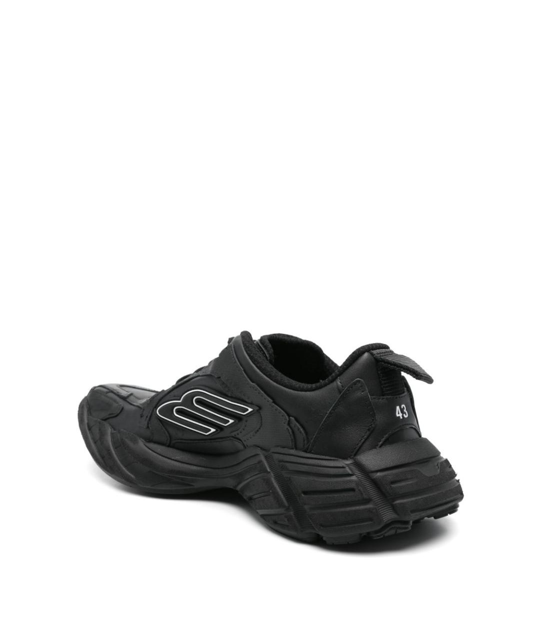 BALENCIAGA Черные синтетические низкие кроссовки / кеды, фото 4