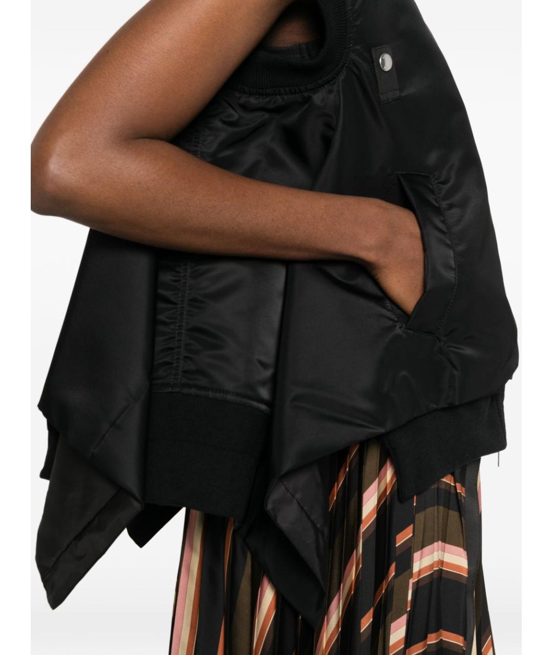 SACAI Черный полиамидовый жилет, фото 3