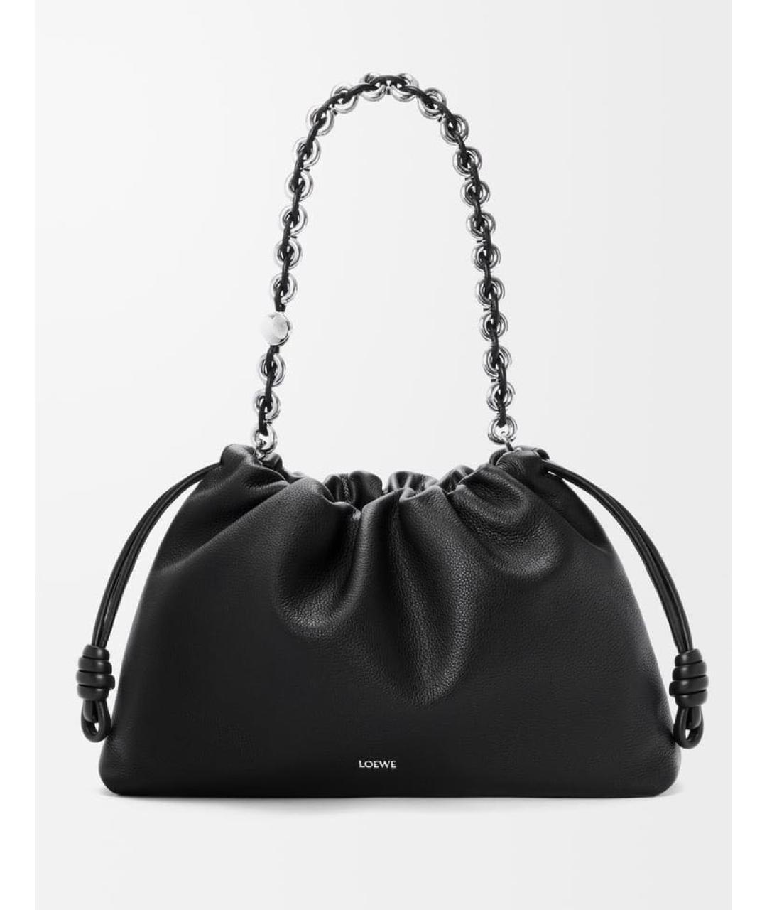 LOEWE Черная кожаная сумка через плечо, фото 4