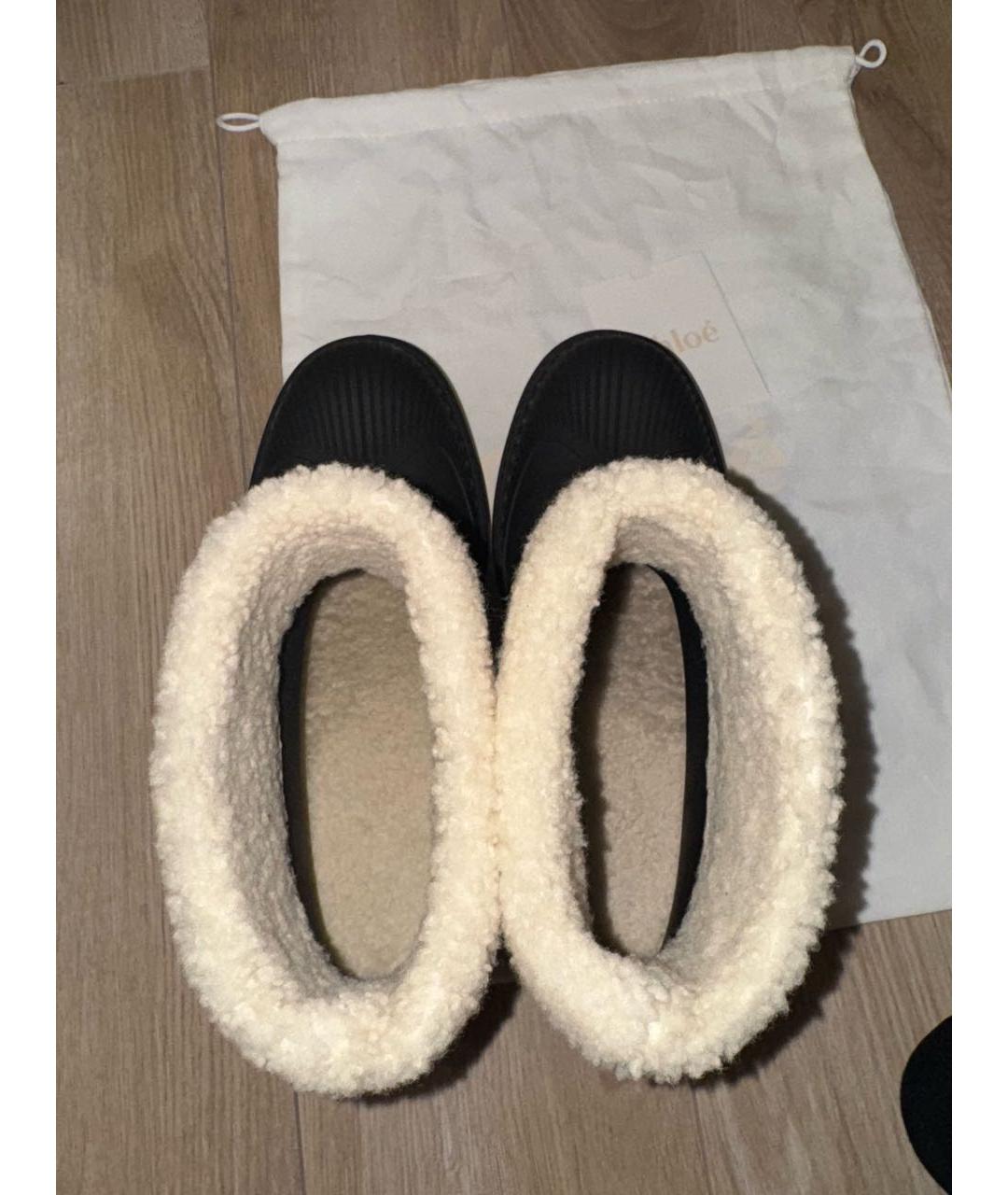 CHLOE Черные резиновые ботинки, фото 8