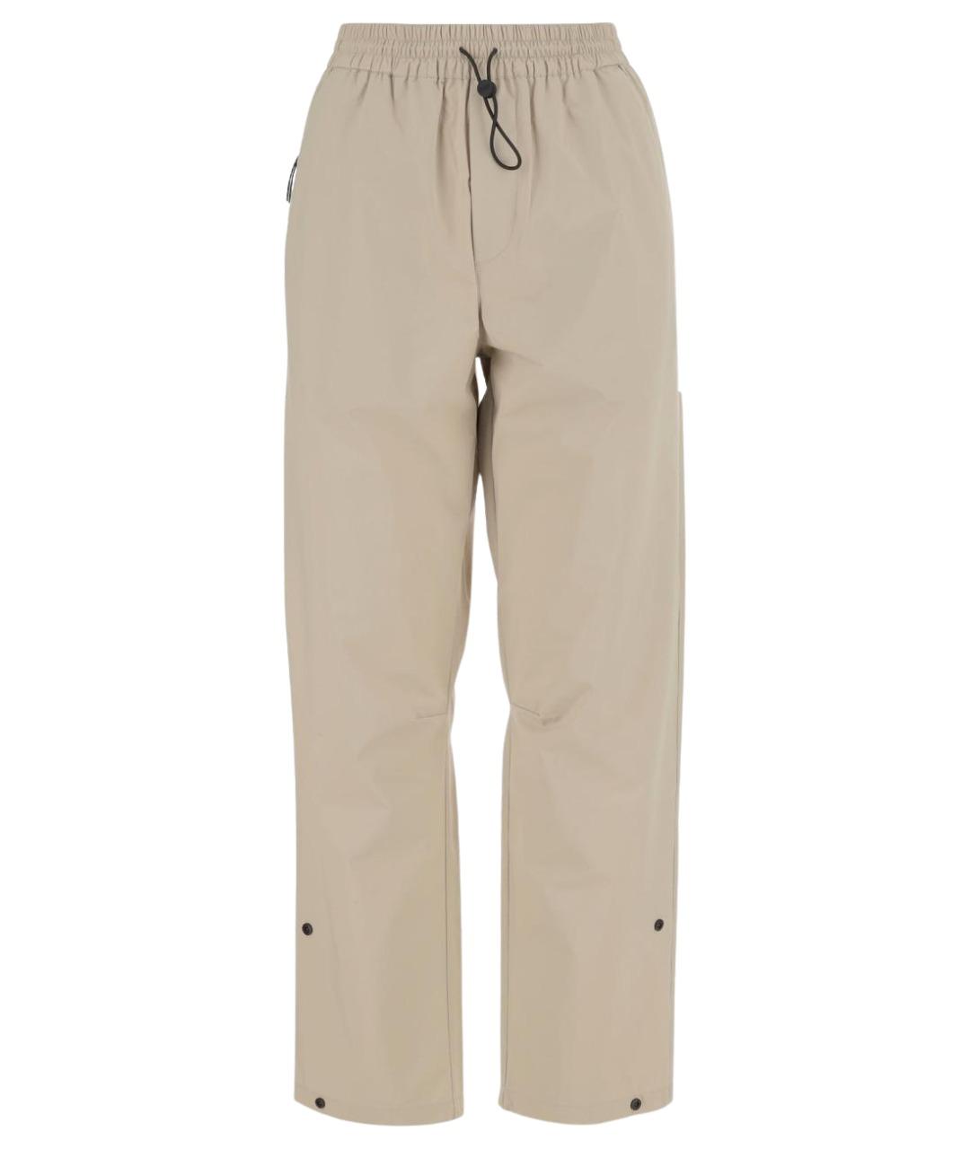 AUTRY Бежевые полиамидовые прямые брюки, фото 1