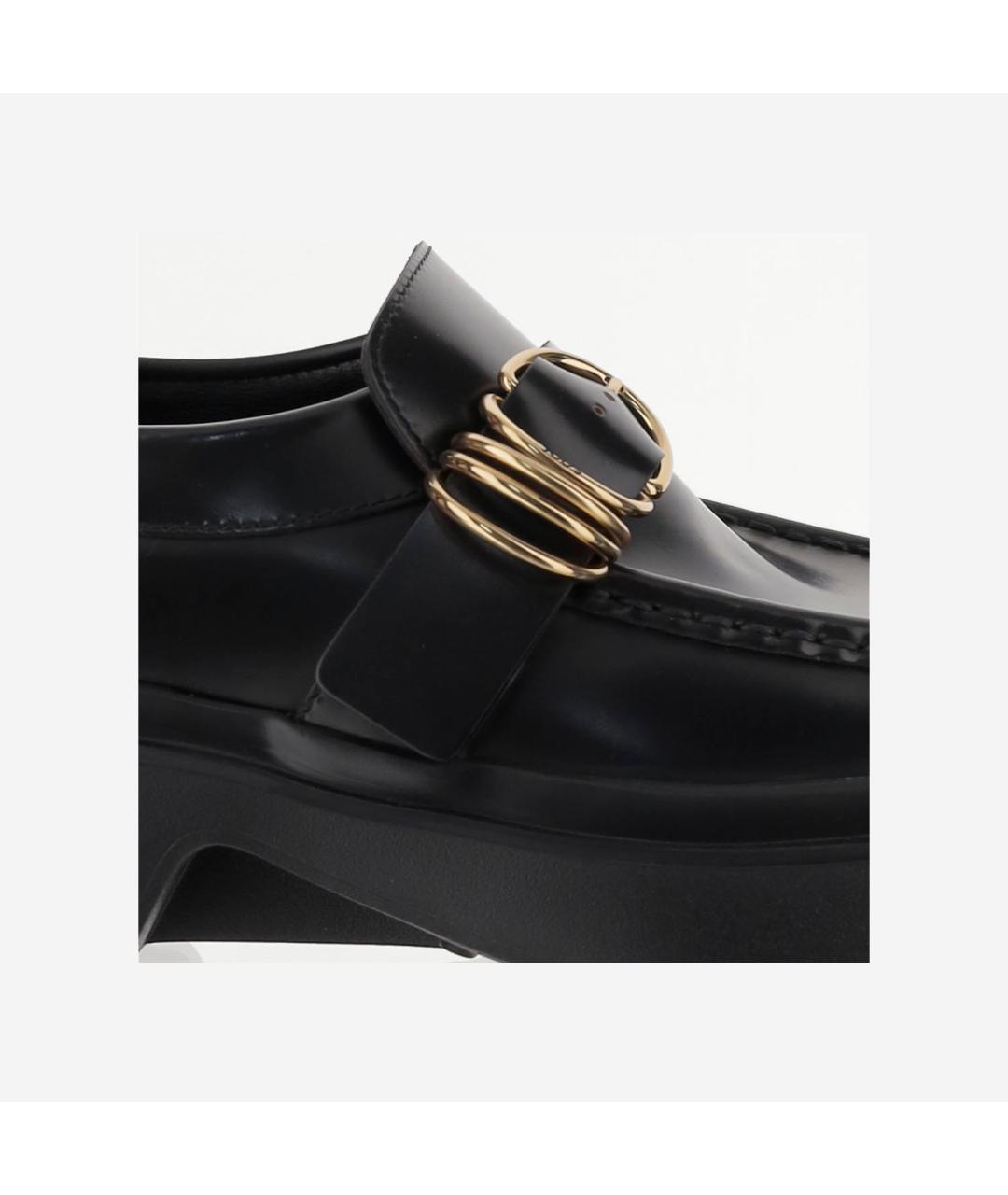TOD'S Черные кожаные лоферы, фото 5