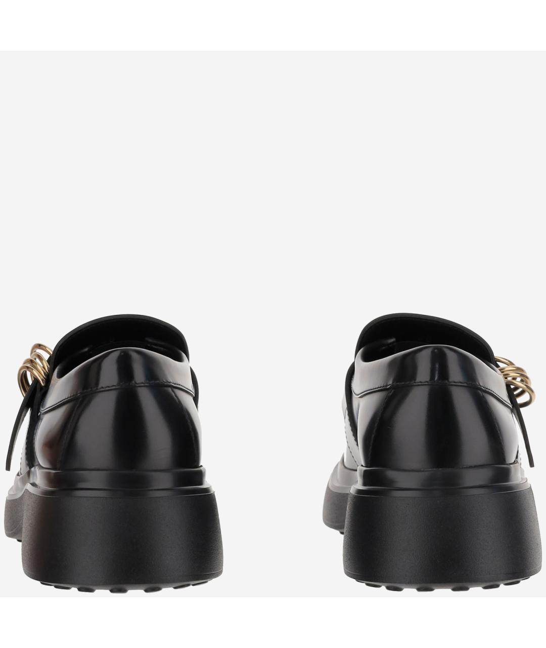 TOD'S Черные кожаные лоферы, фото 4