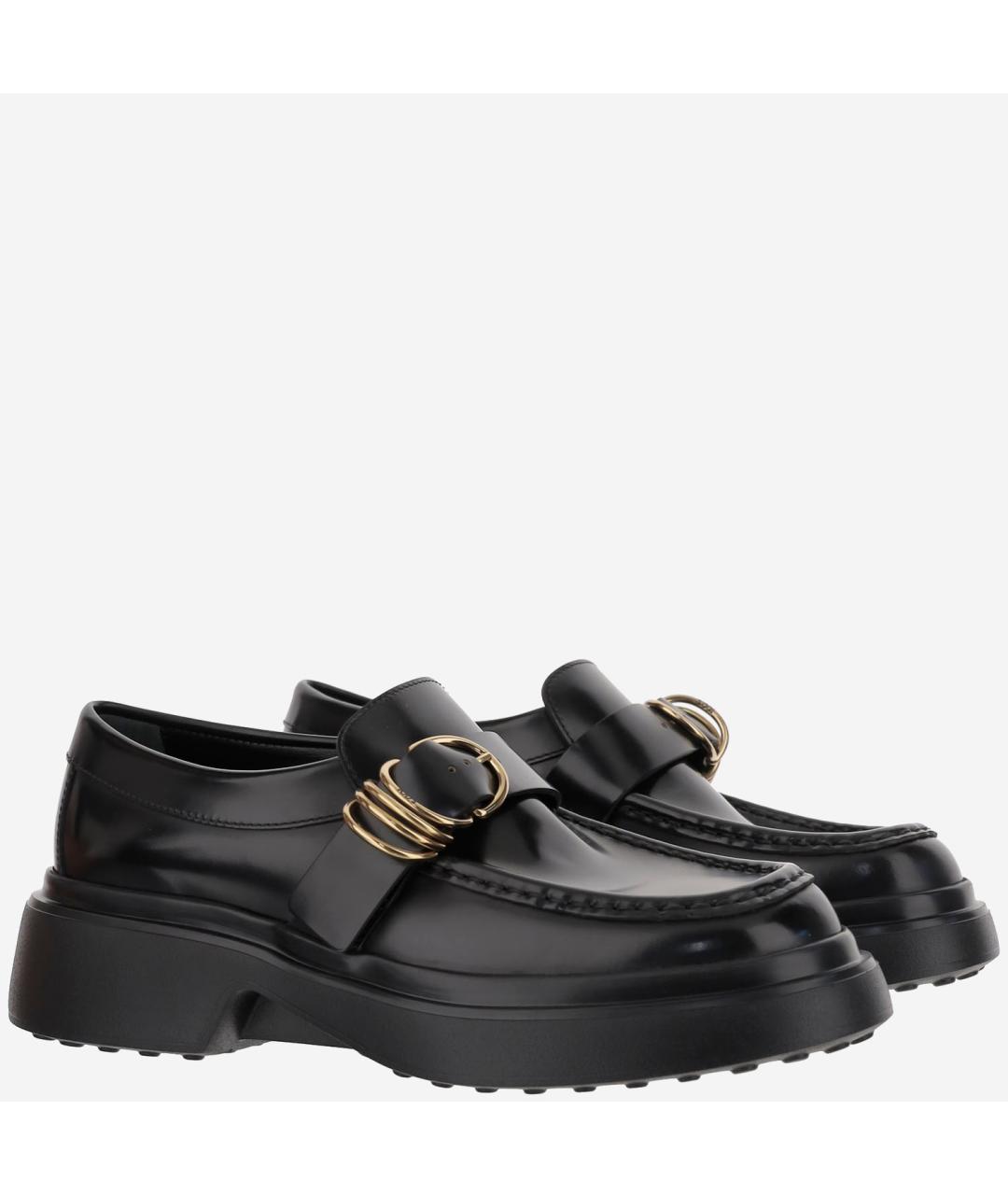 TOD'S Черные кожаные лоферы, фото 3