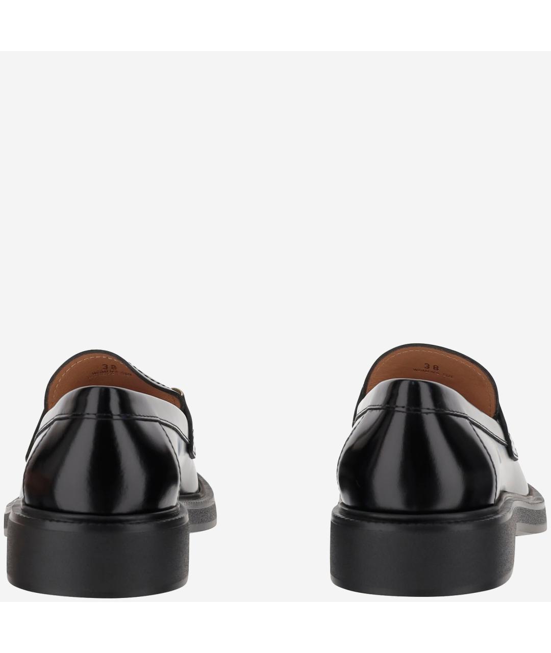 TOD'S Черные кожаные лоферы, фото 4