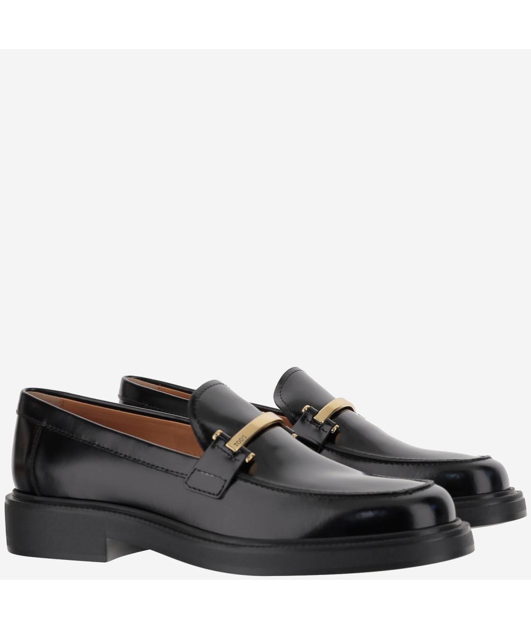 TOD'S Черные кожаные лоферы, фото 3