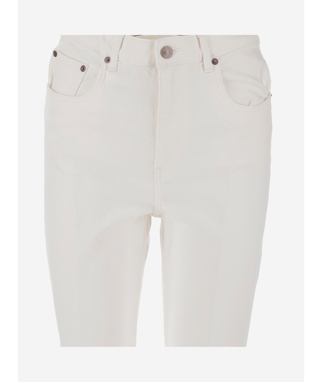 TORY BURCH Белые хлопковые джинсы клеш, фото 3