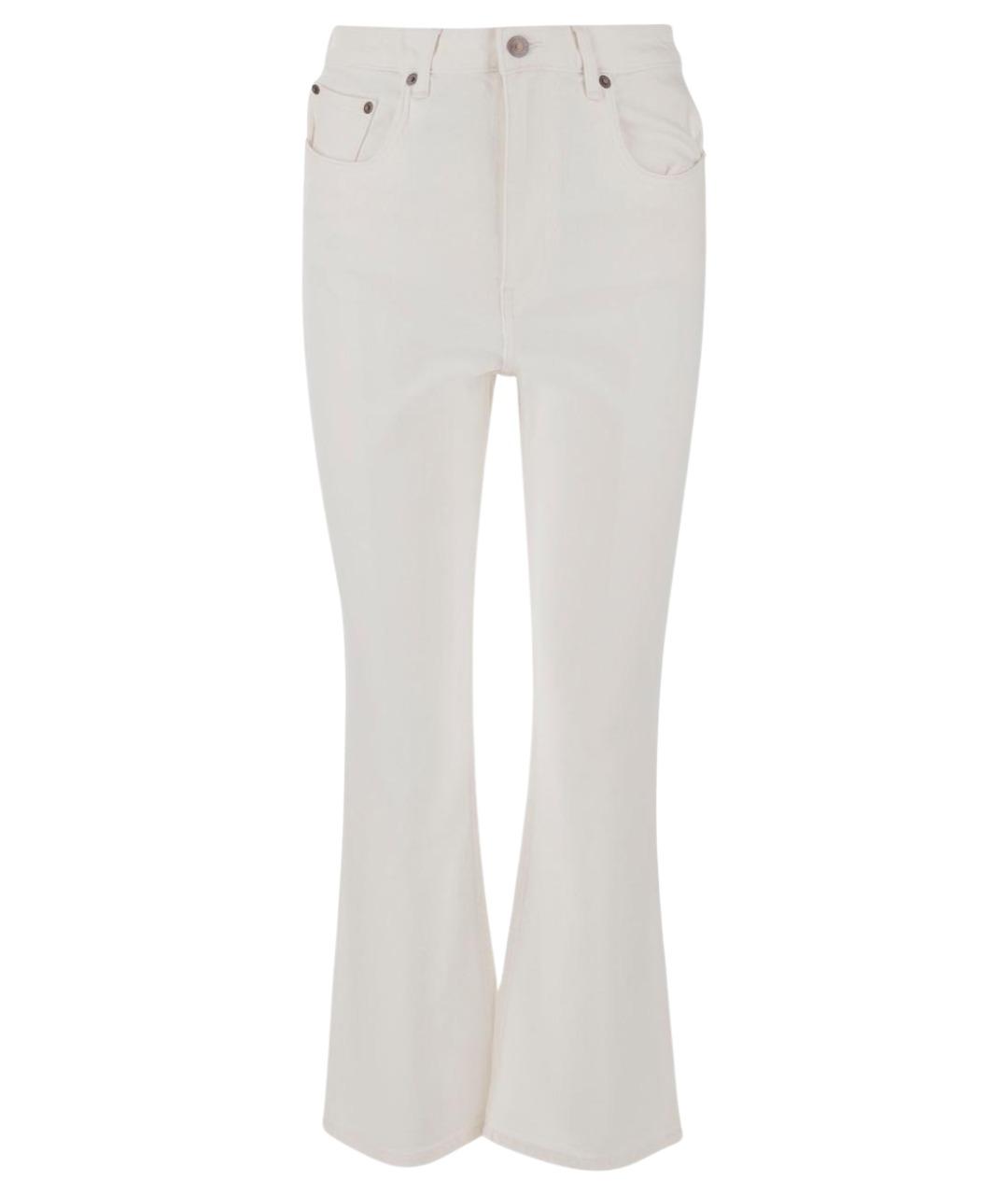 TORY BURCH Белые хлопковые джинсы клеш, фото 1