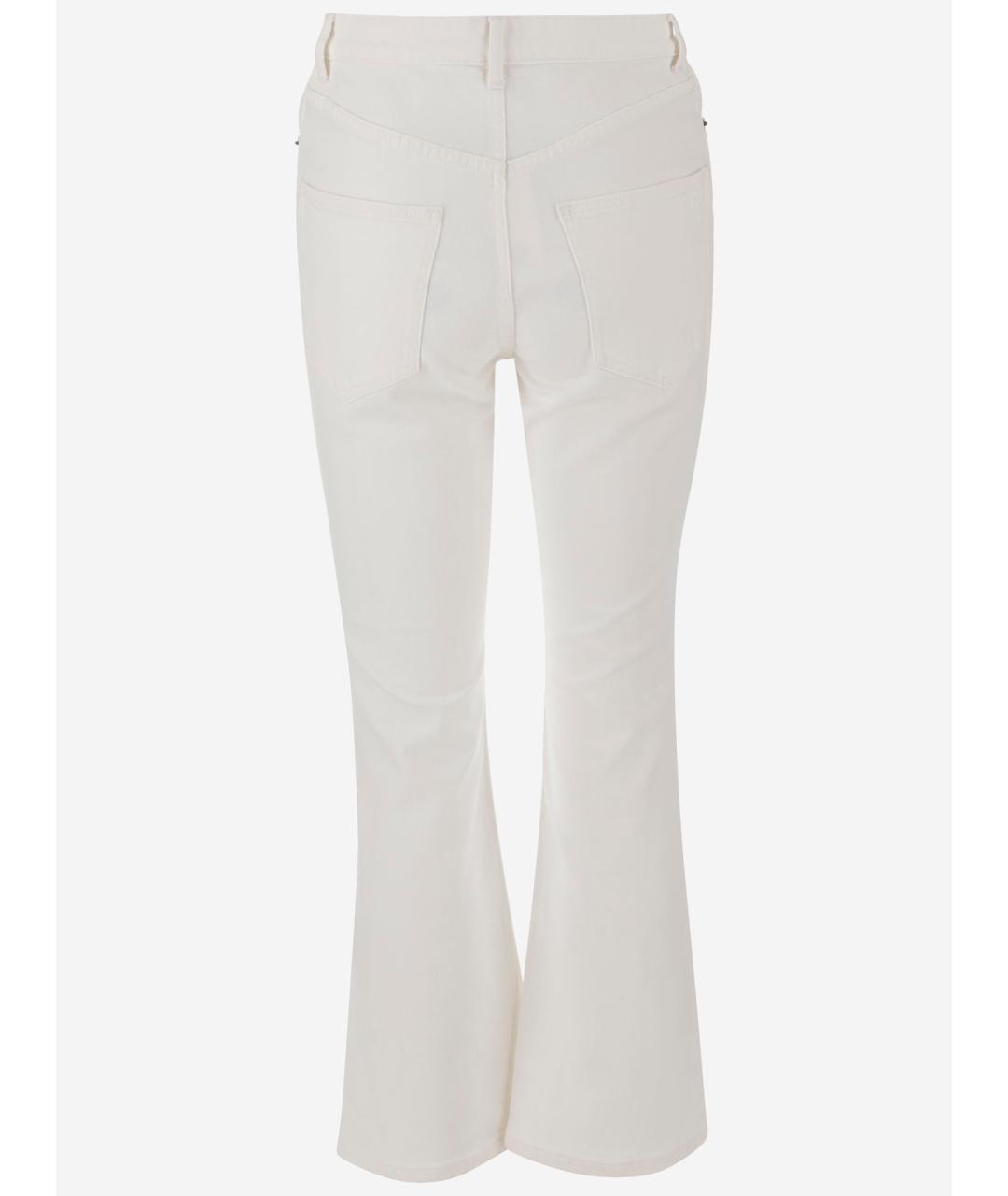 TORY BURCH Белые хлопковые джинсы клеш, фото 2
