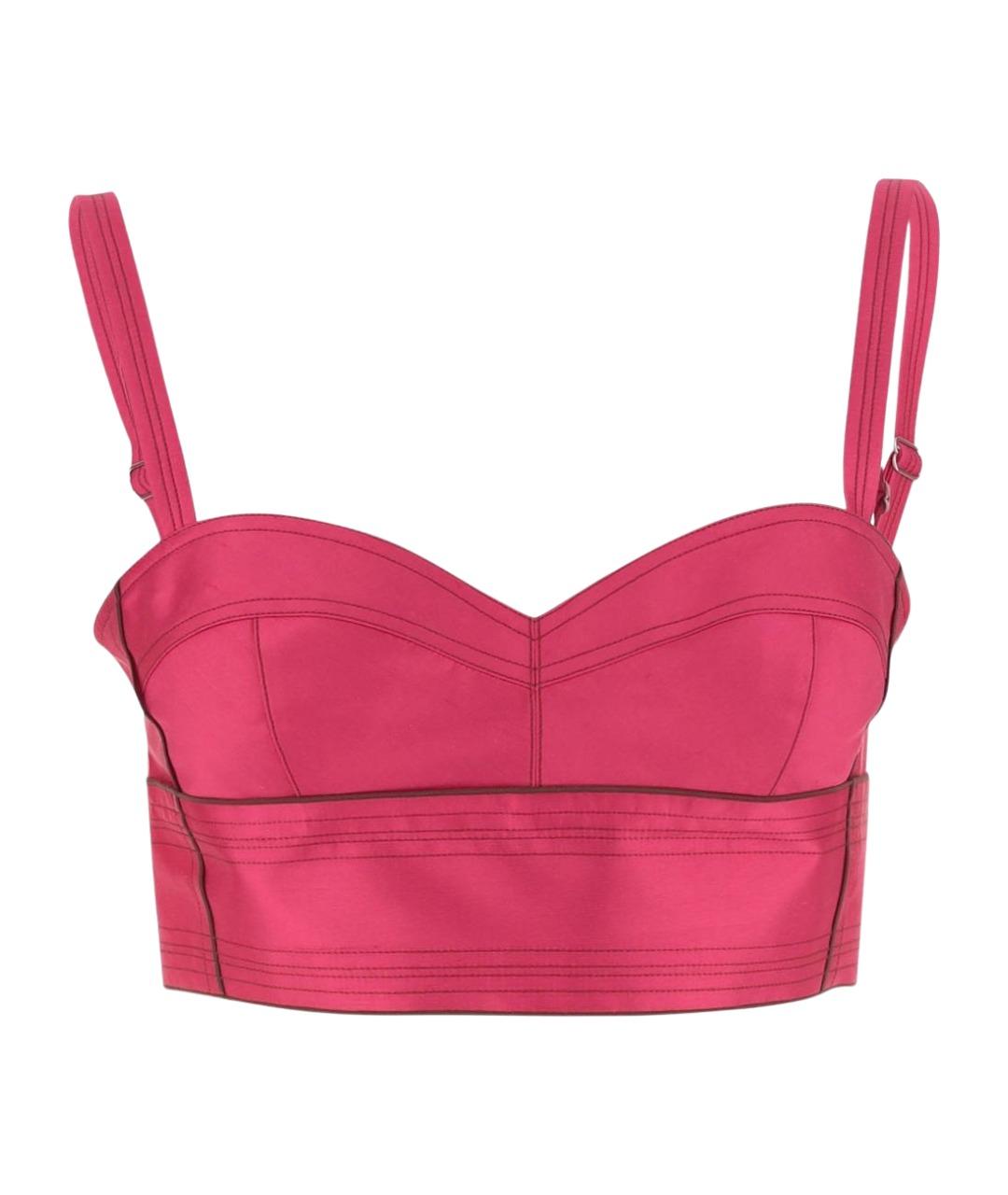 TORY BURCH Розовая шелковая майка, фото 1