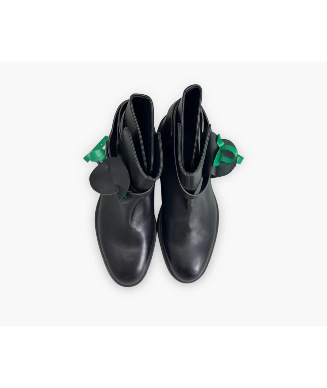 HERMES Черные кожаные высокие ботинки, фото 3