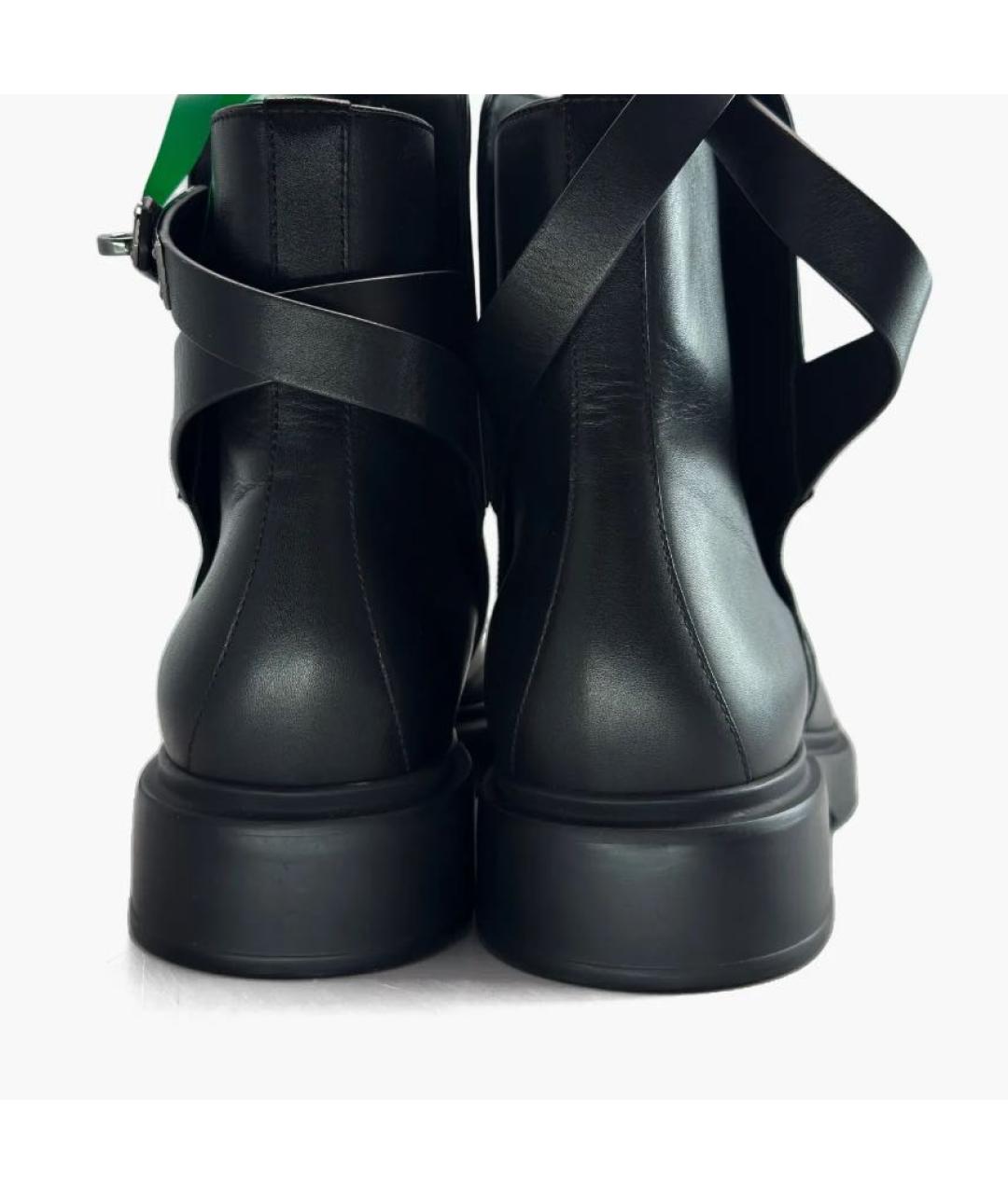 HERMES Черные кожаные высокие ботинки, фото 4