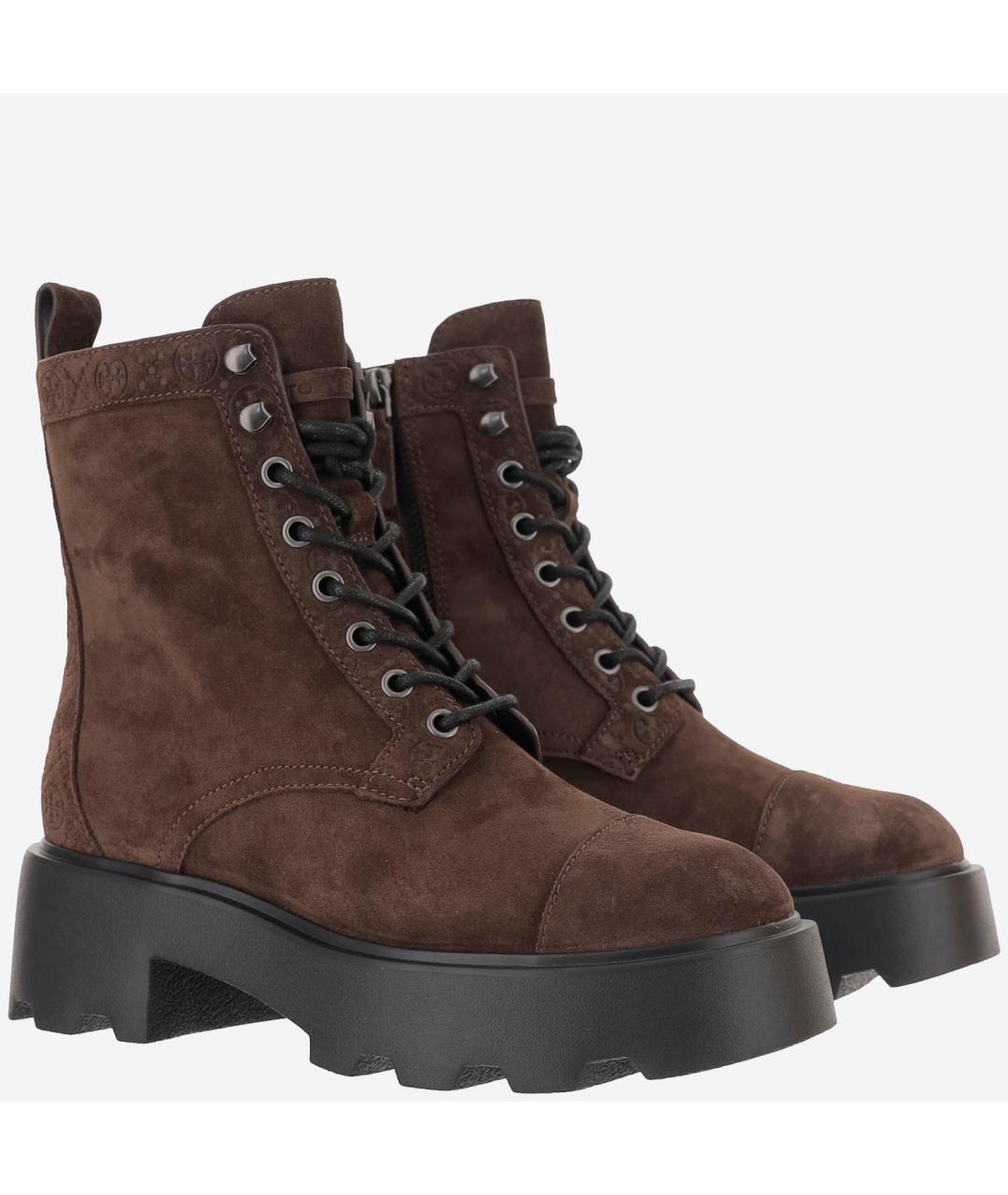 TORY BURCH Коричневые кожаные ботинки, фото 2