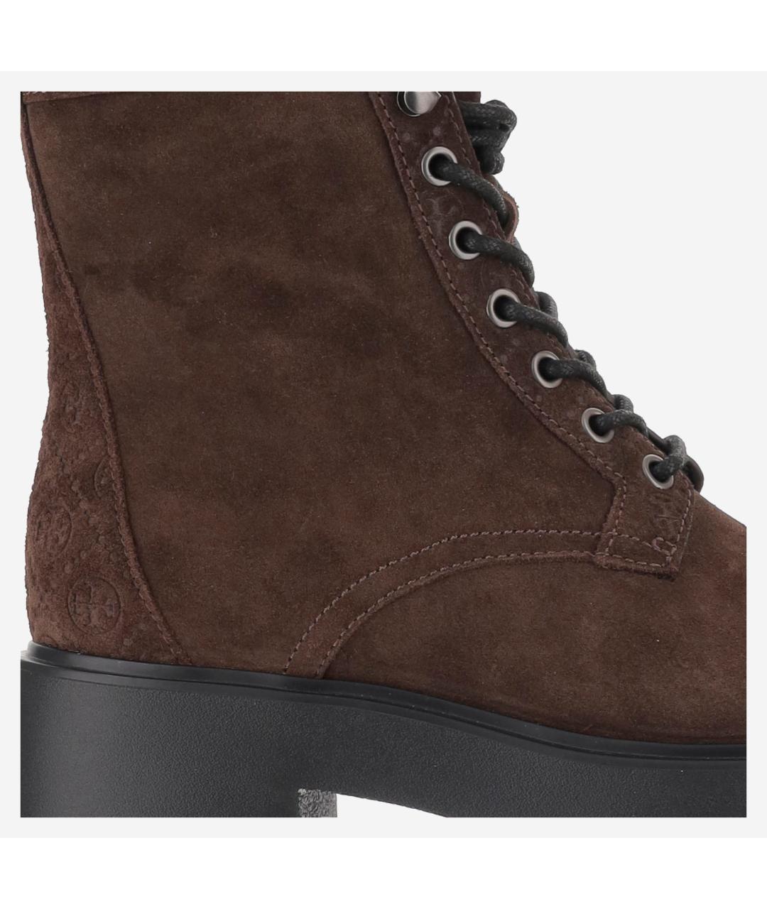 TORY BURCH Коричневые кожаные ботинки, фото 4