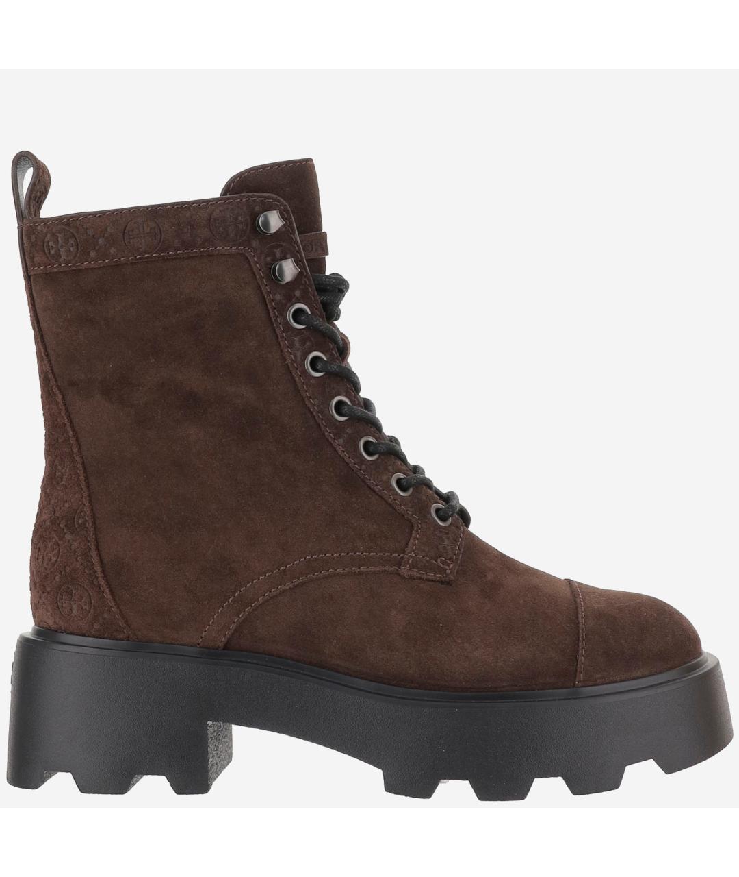 TORY BURCH Коричневые кожаные ботинки, фото 5