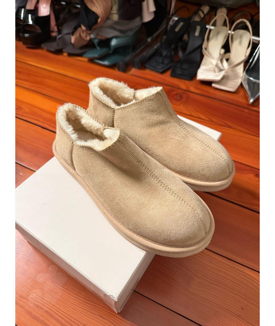 12 STOREEZ Бежевые замшевые ботинки, фото 3