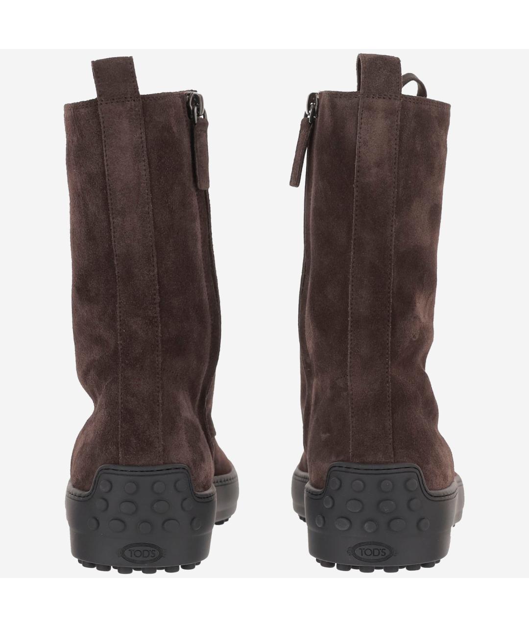 TOD'S Коричневые замшевые ботинки, фото 3