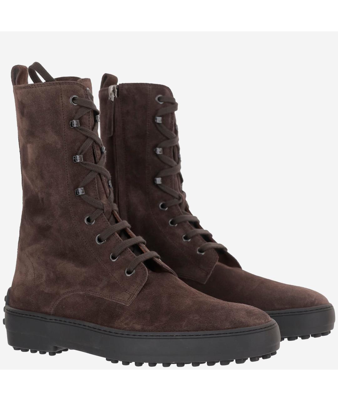 TOD'S Коричневые замшевые ботинки, фото 2