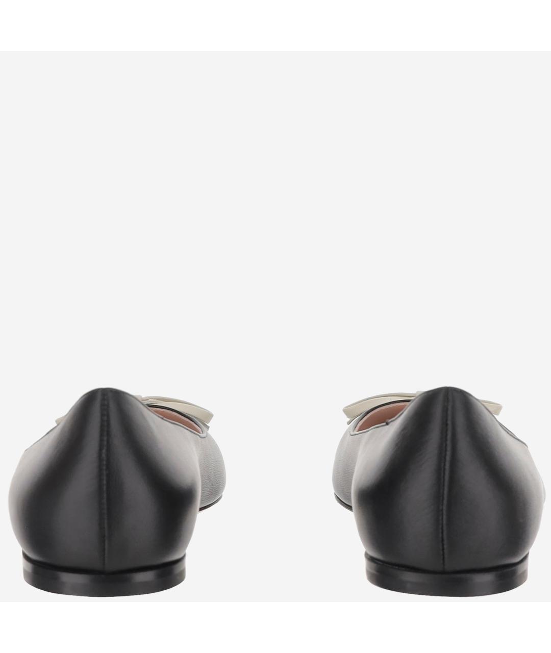 VALENTINO Черные кожаные балетки, фото 4
