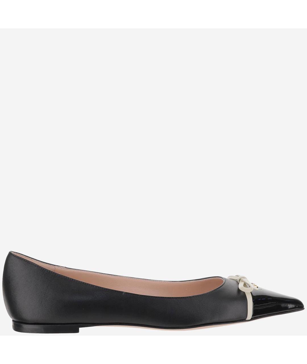 VALENTINO Черные кожаные балетки, фото 6