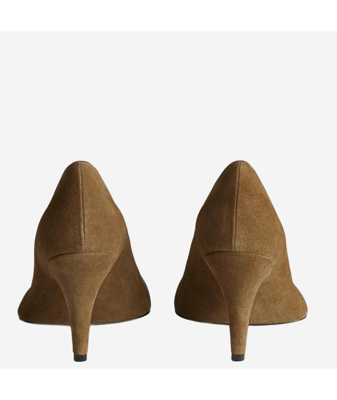 PHOEBE PHILO Коричневые замшевые туфли, фото 4