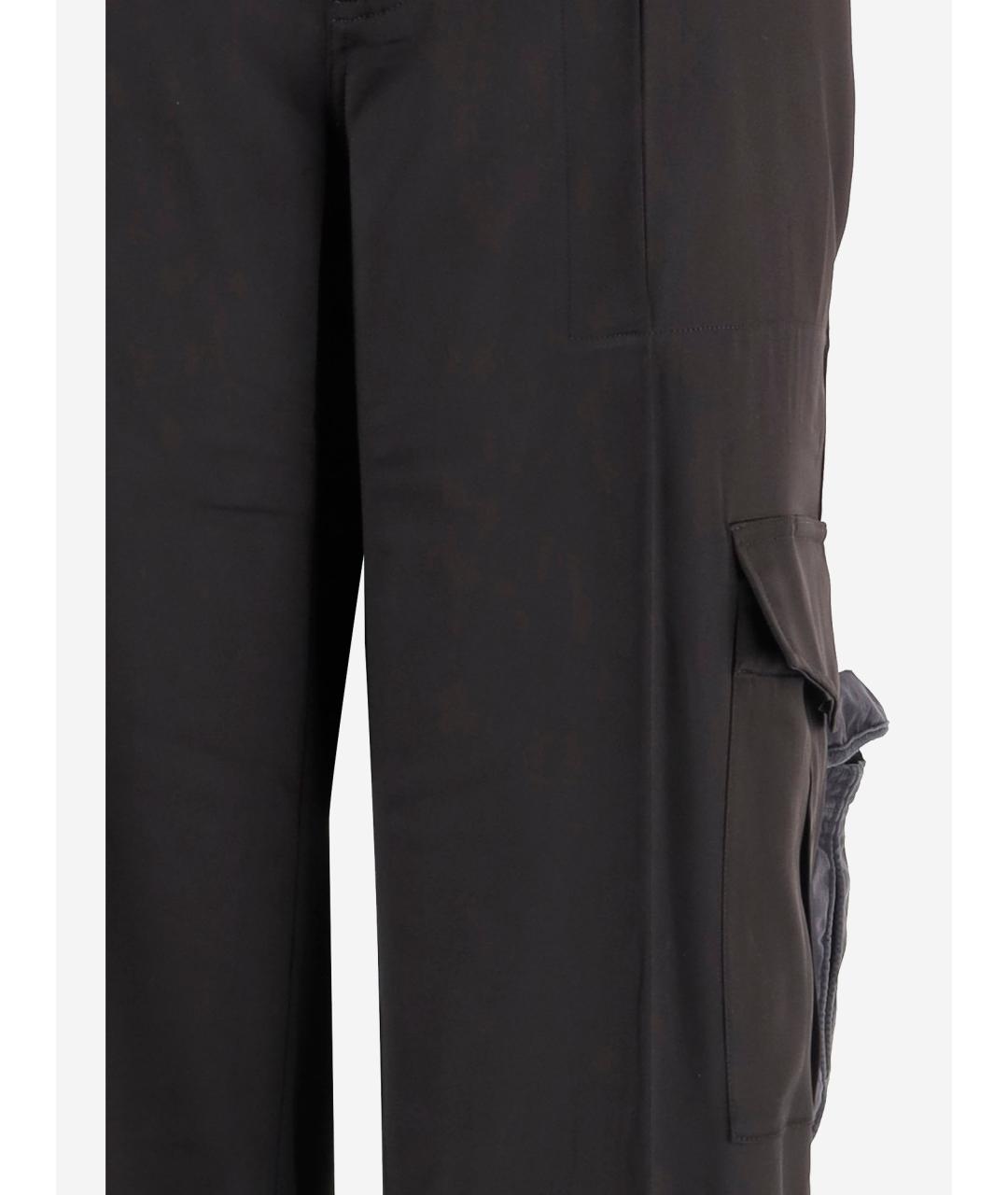 PHOEBE PHILO Черные шелковые прямые брюки, фото 3