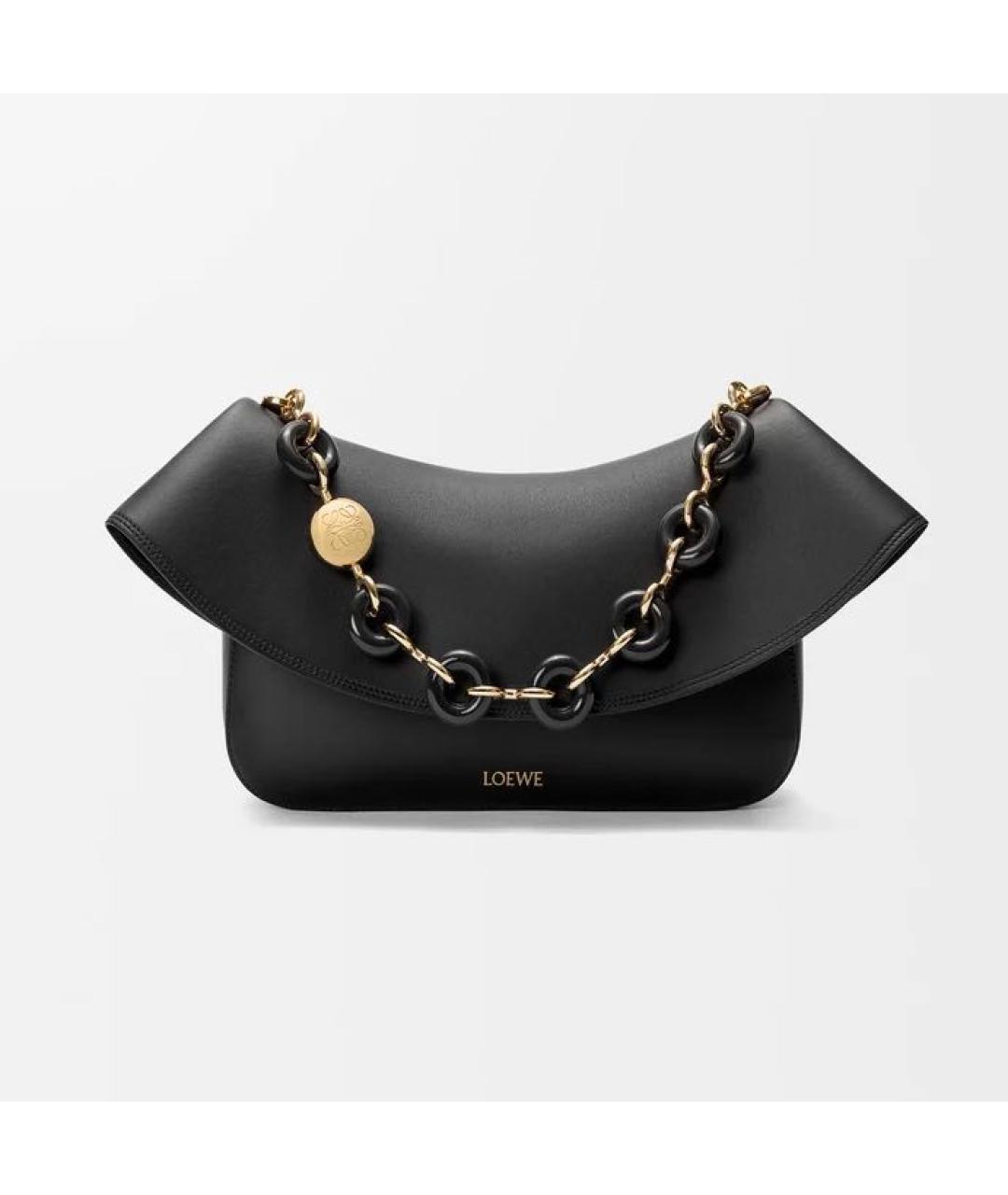 LOEWE Черная кожаная сумка через плечо, фото 6