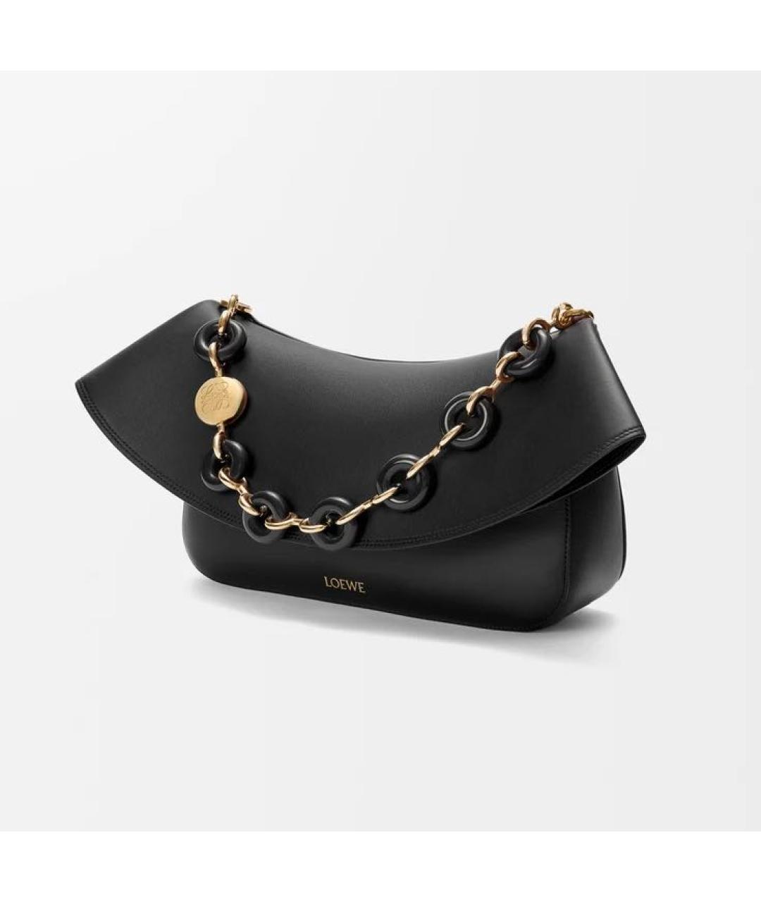 LOEWE Черная кожаная сумка через плечо, фото 5