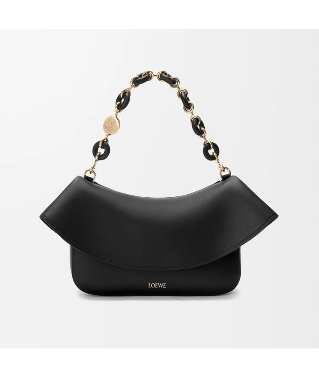 LOEWE Черная кожаная сумка через плечо, фото 4