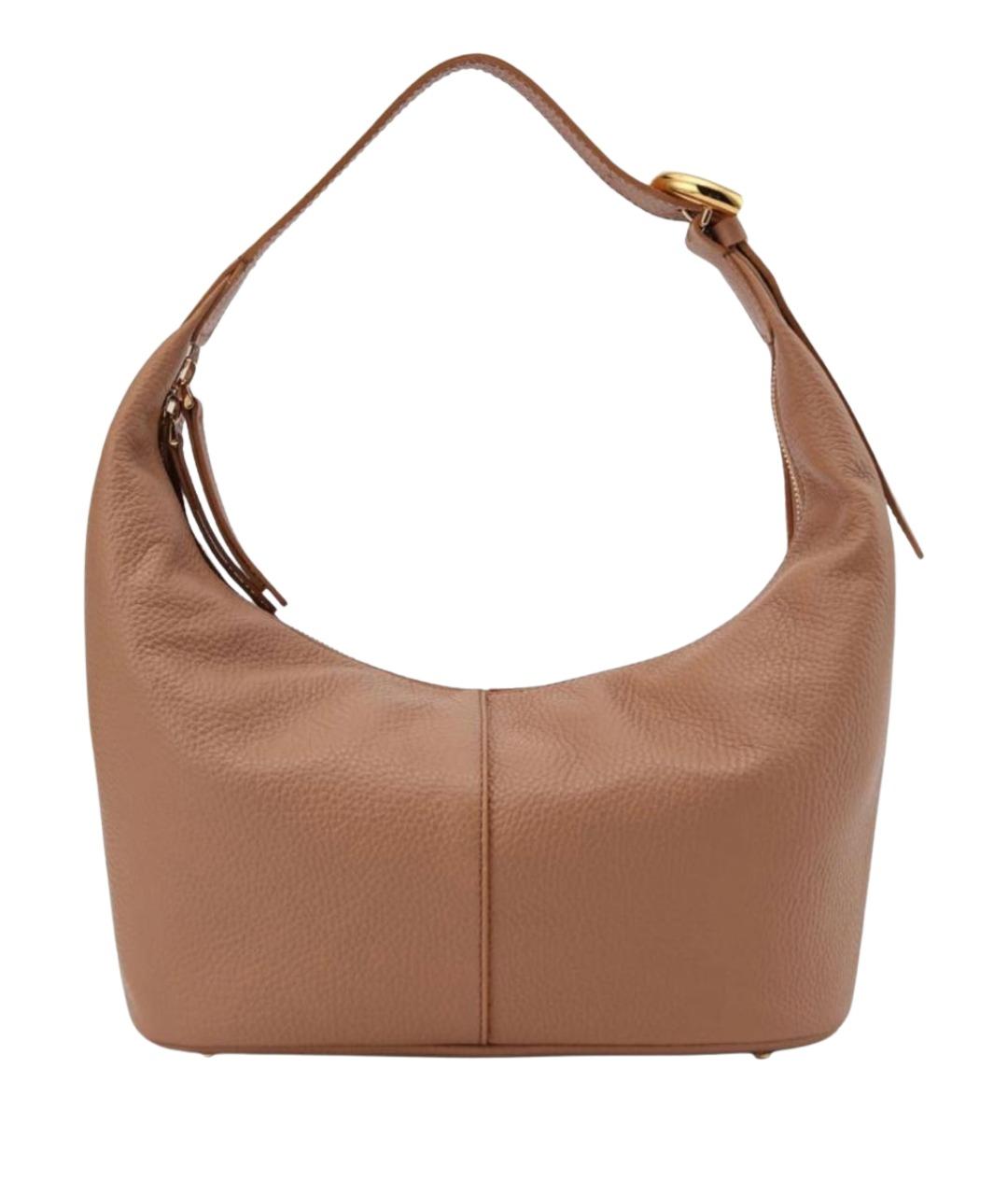 COCCINELLE Бежевая кожаная сумка через плечо, фото 1