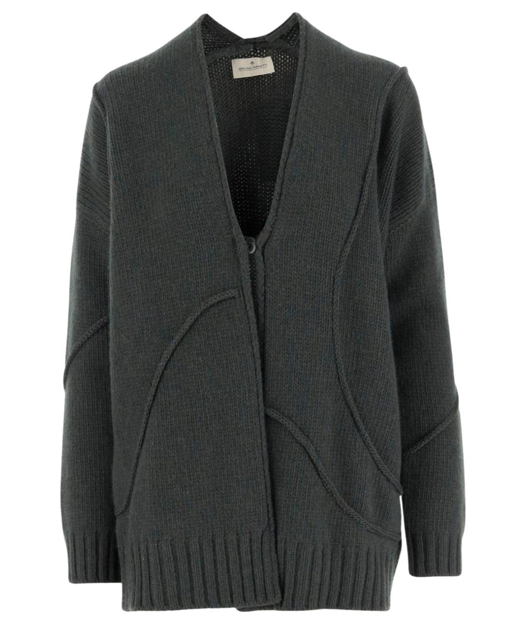 Bruno Manetti Зеленый шерстяной кардиган, фото 1