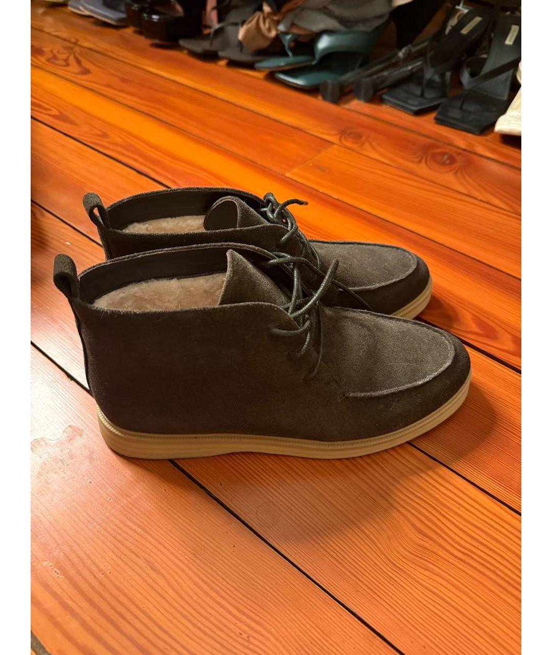 12 STOREEZ Коричневые замшевые ботинки, фото 7