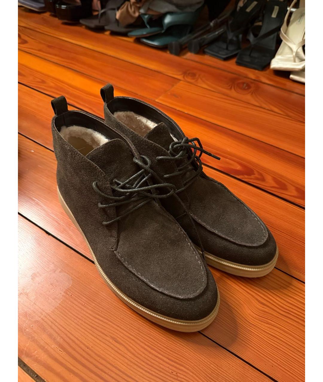 12 STOREEZ Коричневые замшевые ботинки, фото 6