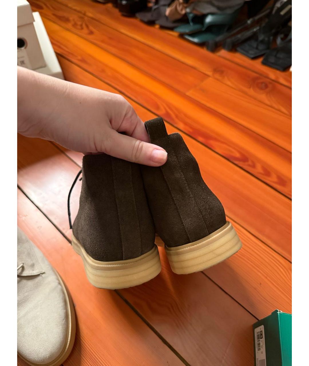 12 STOREEZ Коричневые замшевые ботинки, фото 8