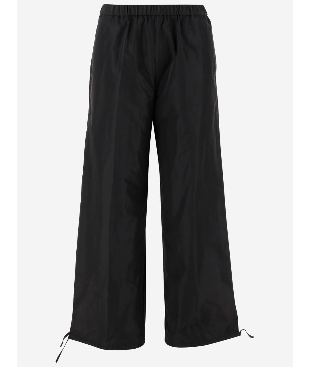 ASPESI Черные полиэстеровые прямые брюки, фото 4