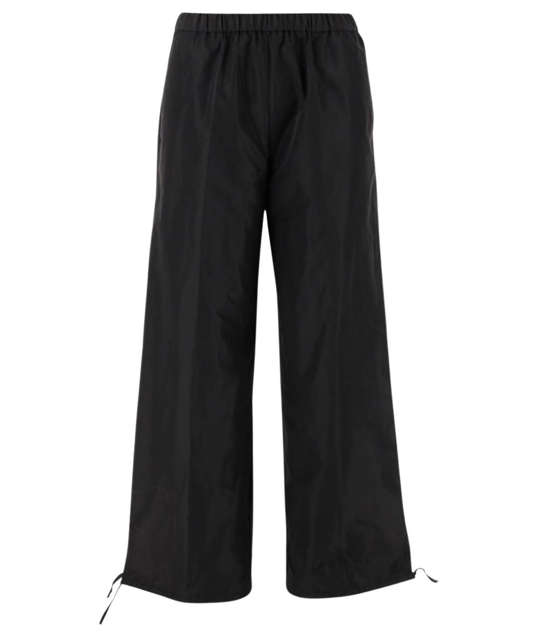 ASPESI Черные полиэстеровые прямые брюки, фото 1