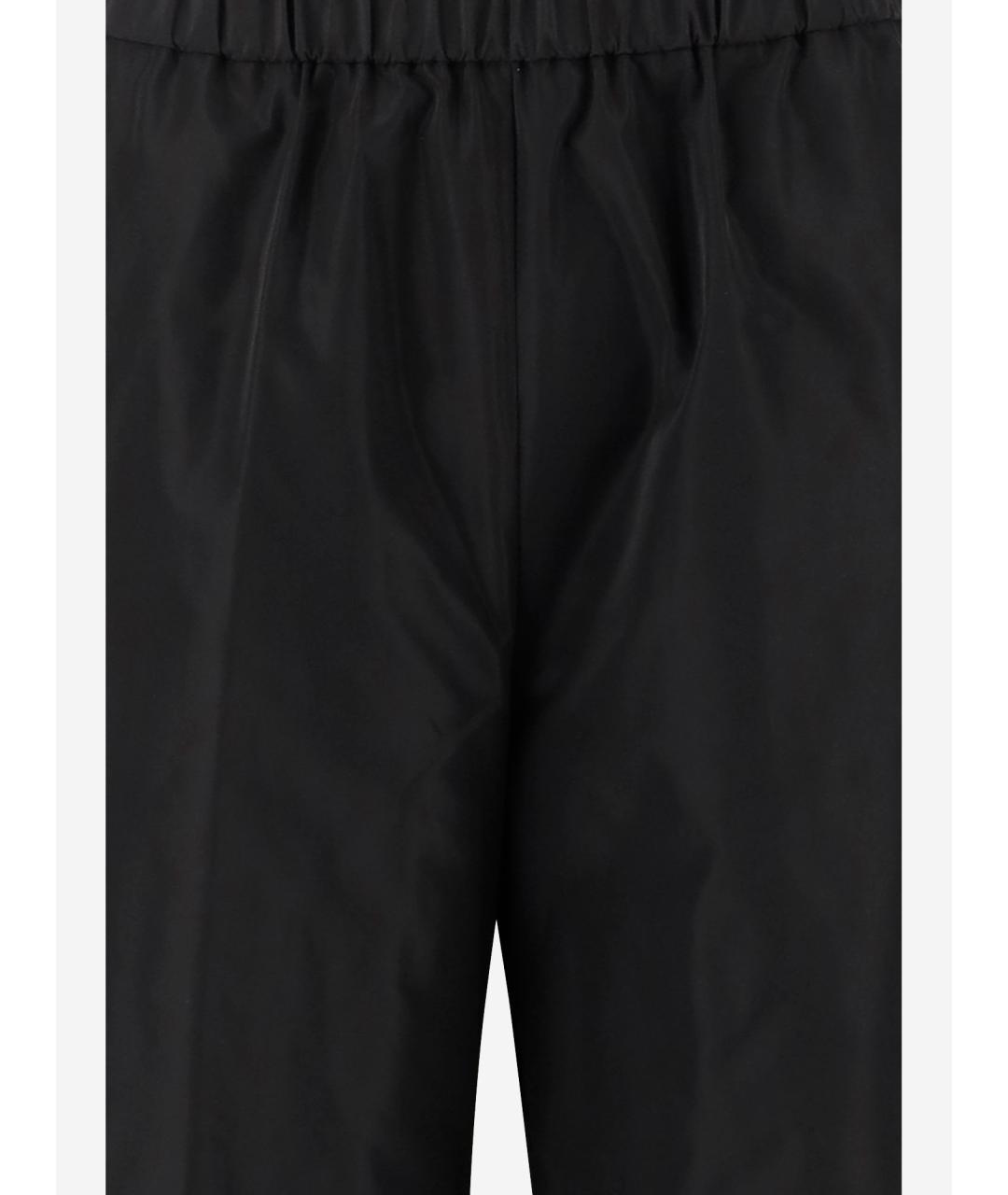 ASPESI Черные полиэстеровые прямые брюки, фото 3