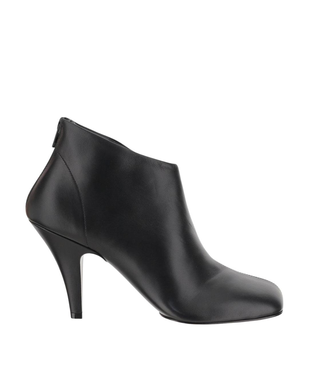 PHOEBE PHILO Черные кожаные ботильоны, фото 1