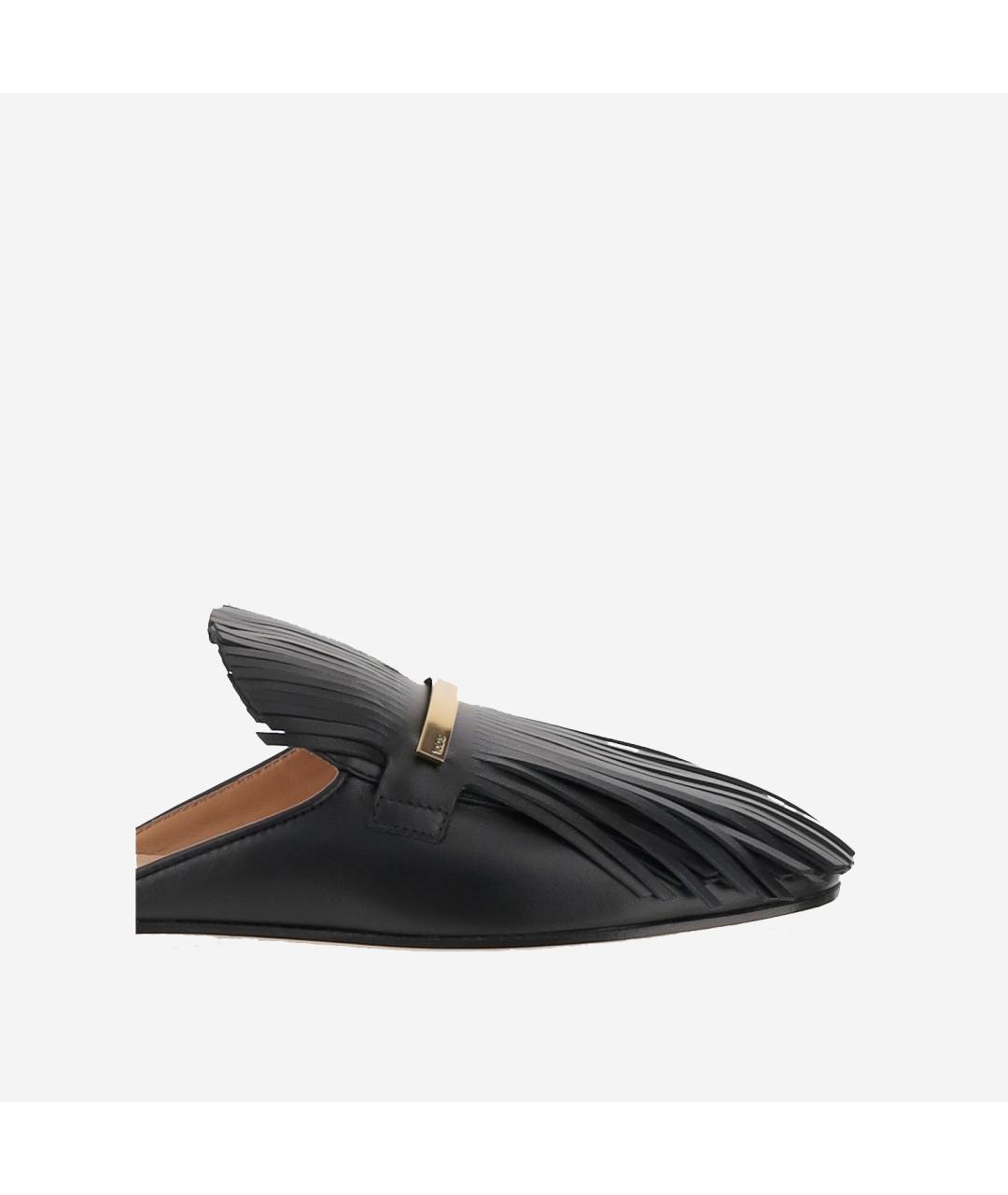 TOD'S Черные кожаные мюли, фото 5