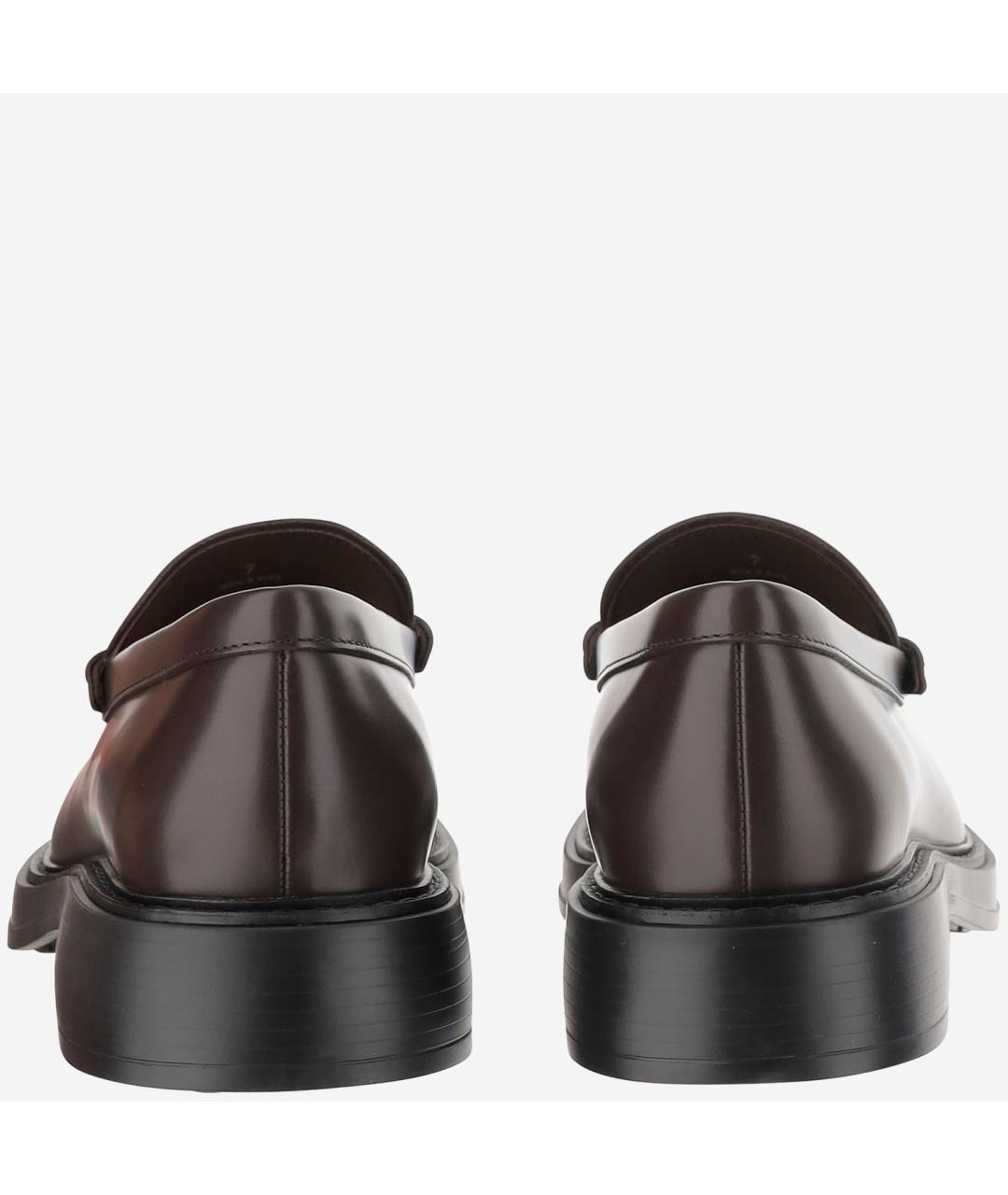 TOD'S Коричневые кожаные низкие ботинки, фото 4