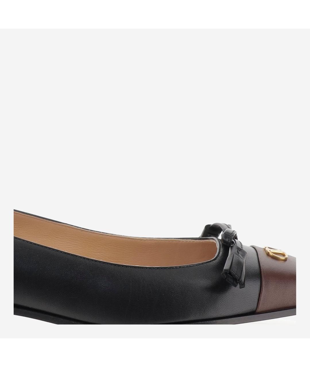 VALENTINO Черные кожаные балетки, фото 5