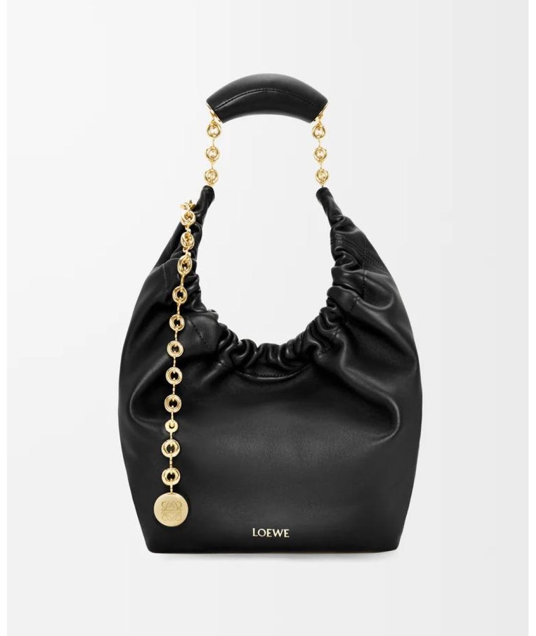 LOEWE Черная кожаная сумка через плечо, фото 6