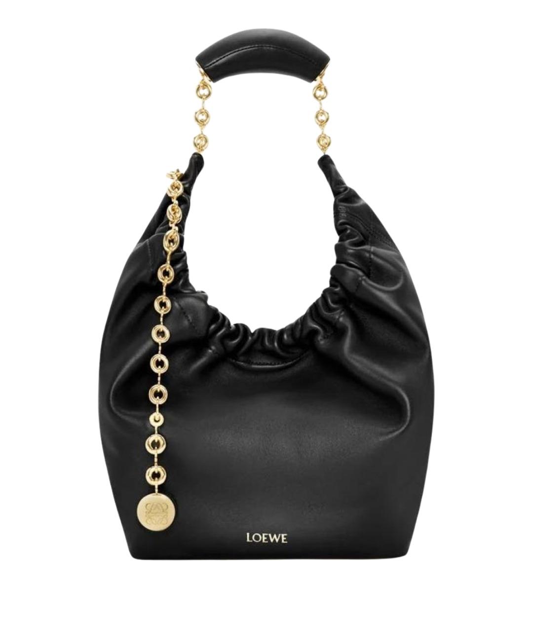 LOEWE Черная кожаная сумка через плечо, фото 1