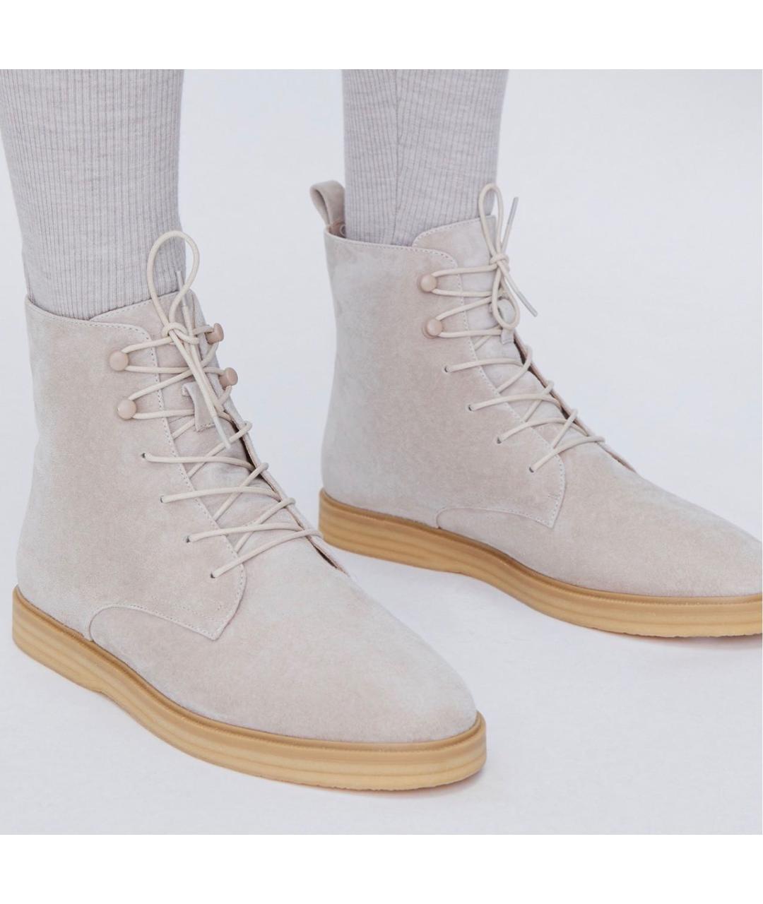 12 STOREEZ Бежевые замшевые ботинки, фото 3