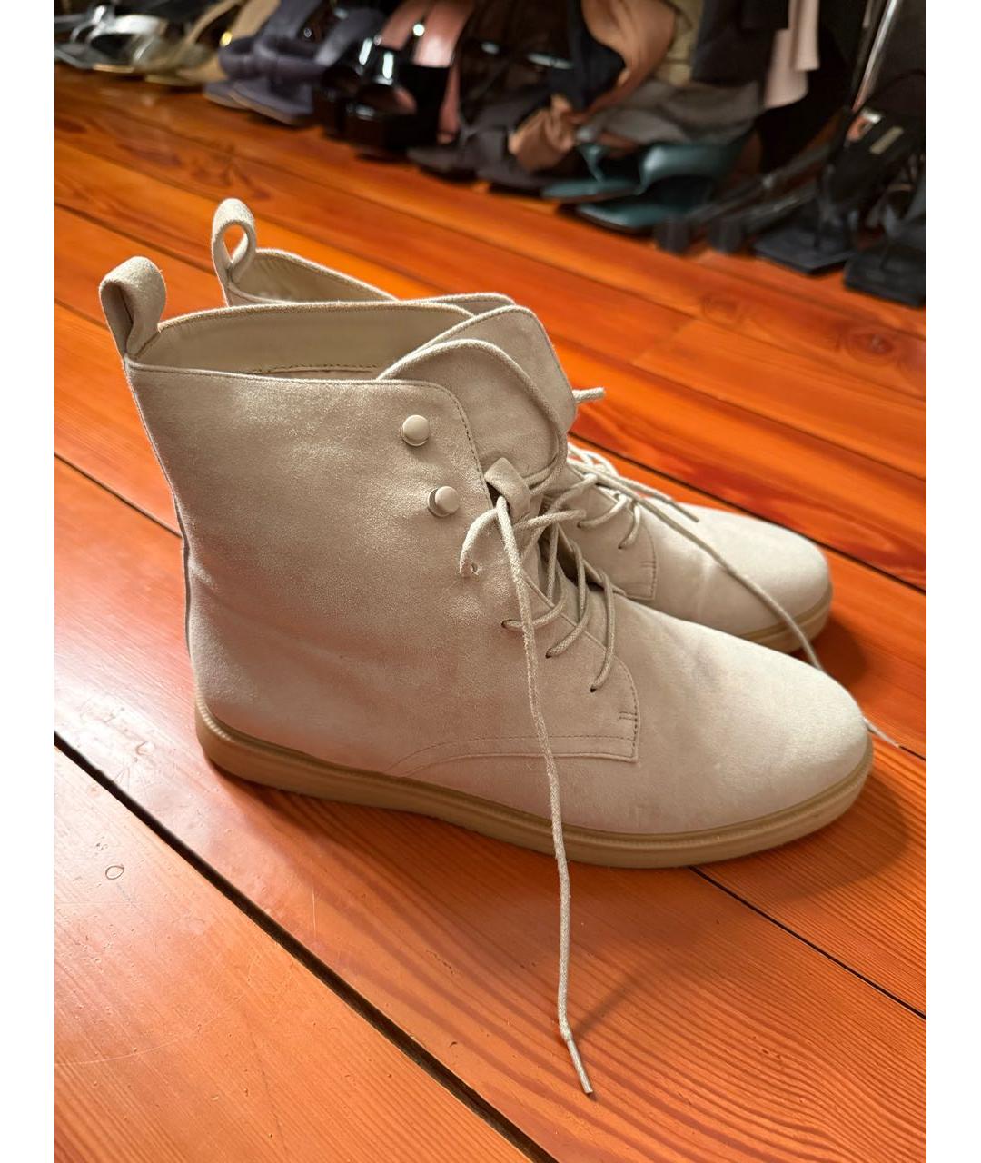 12 STOREEZ Бежевые замшевые ботинки, фото 8
