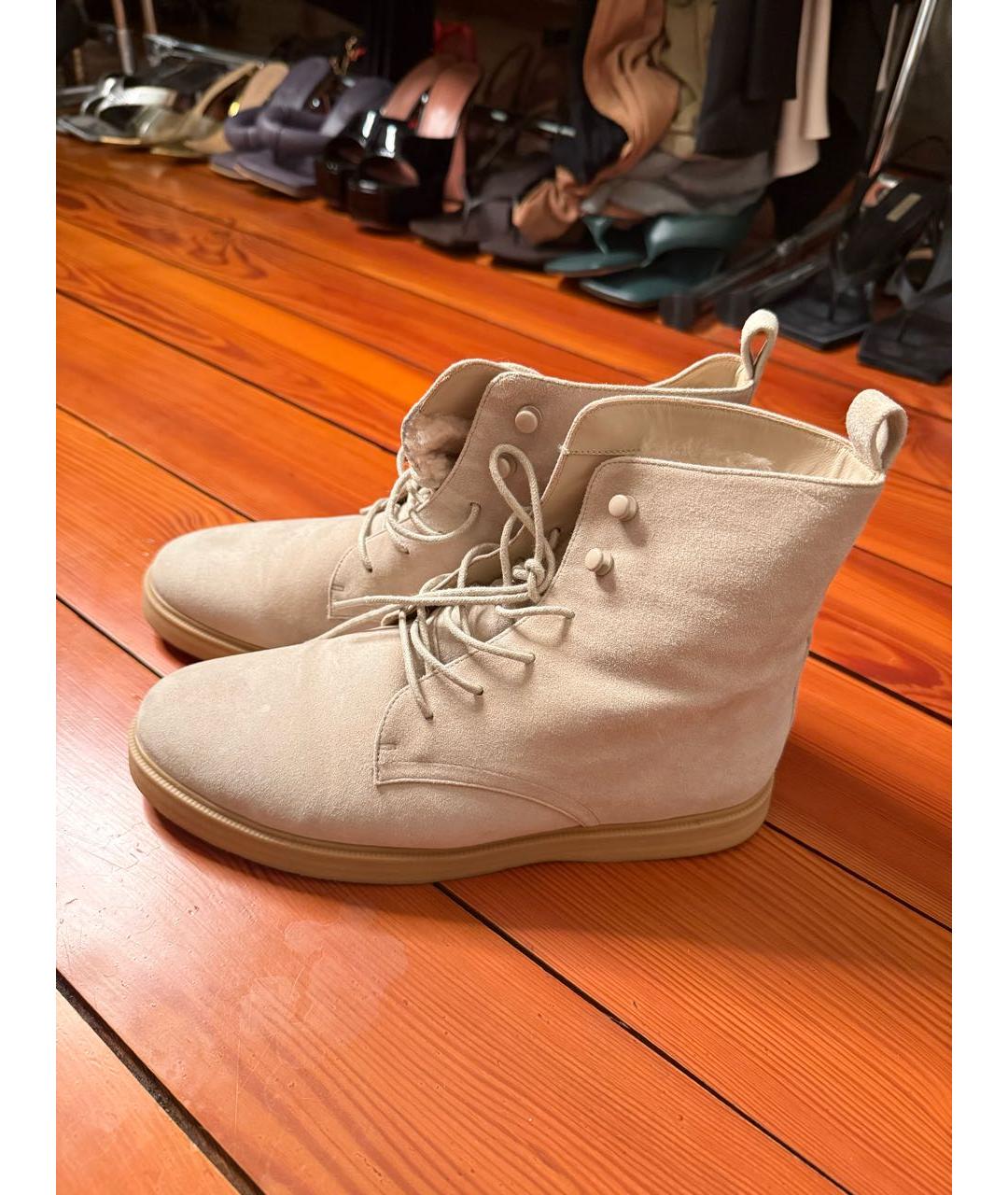 12 STOREEZ Бежевые замшевые ботинки, фото 6