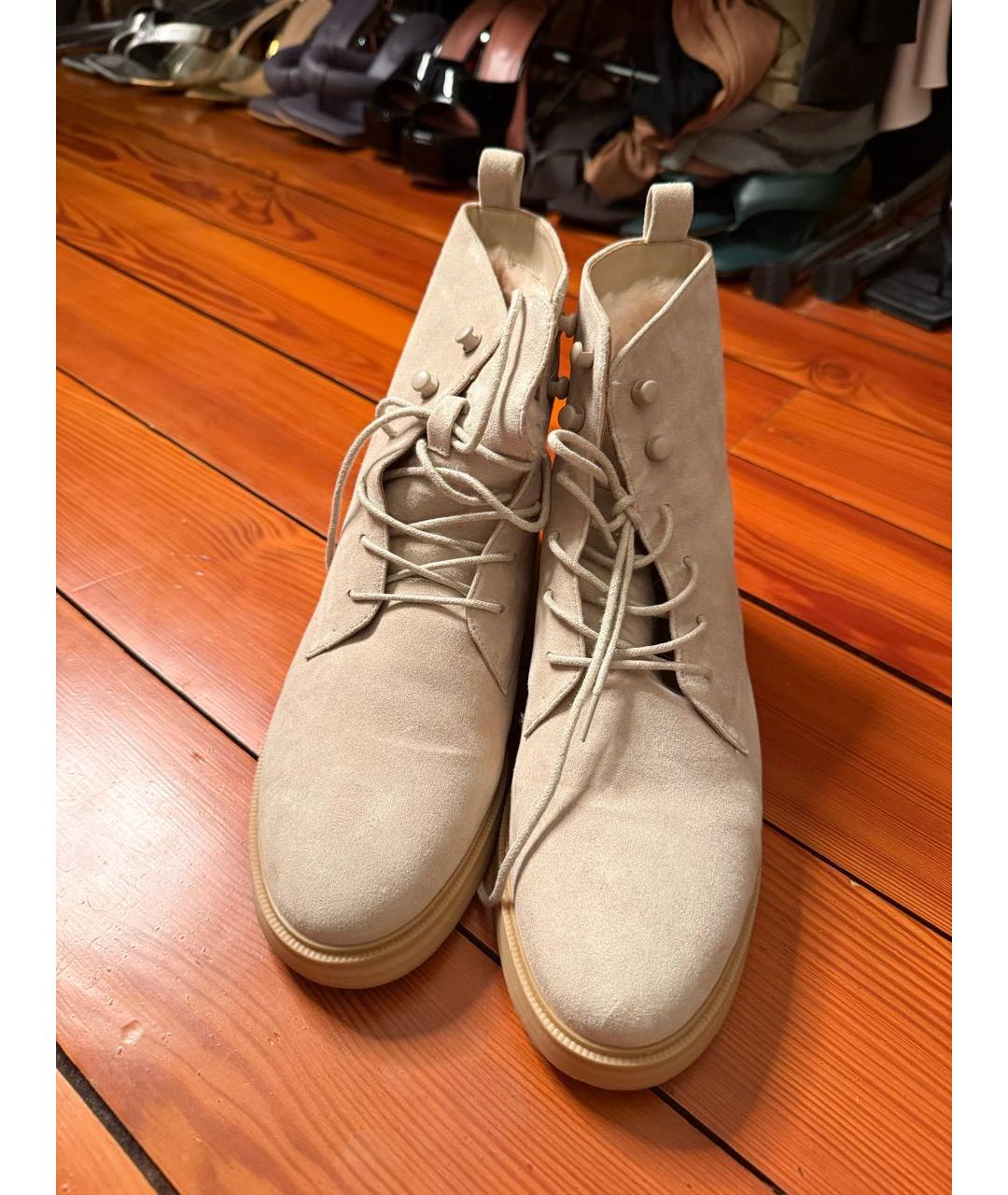12 STOREEZ Бежевые замшевые ботинки, фото 7