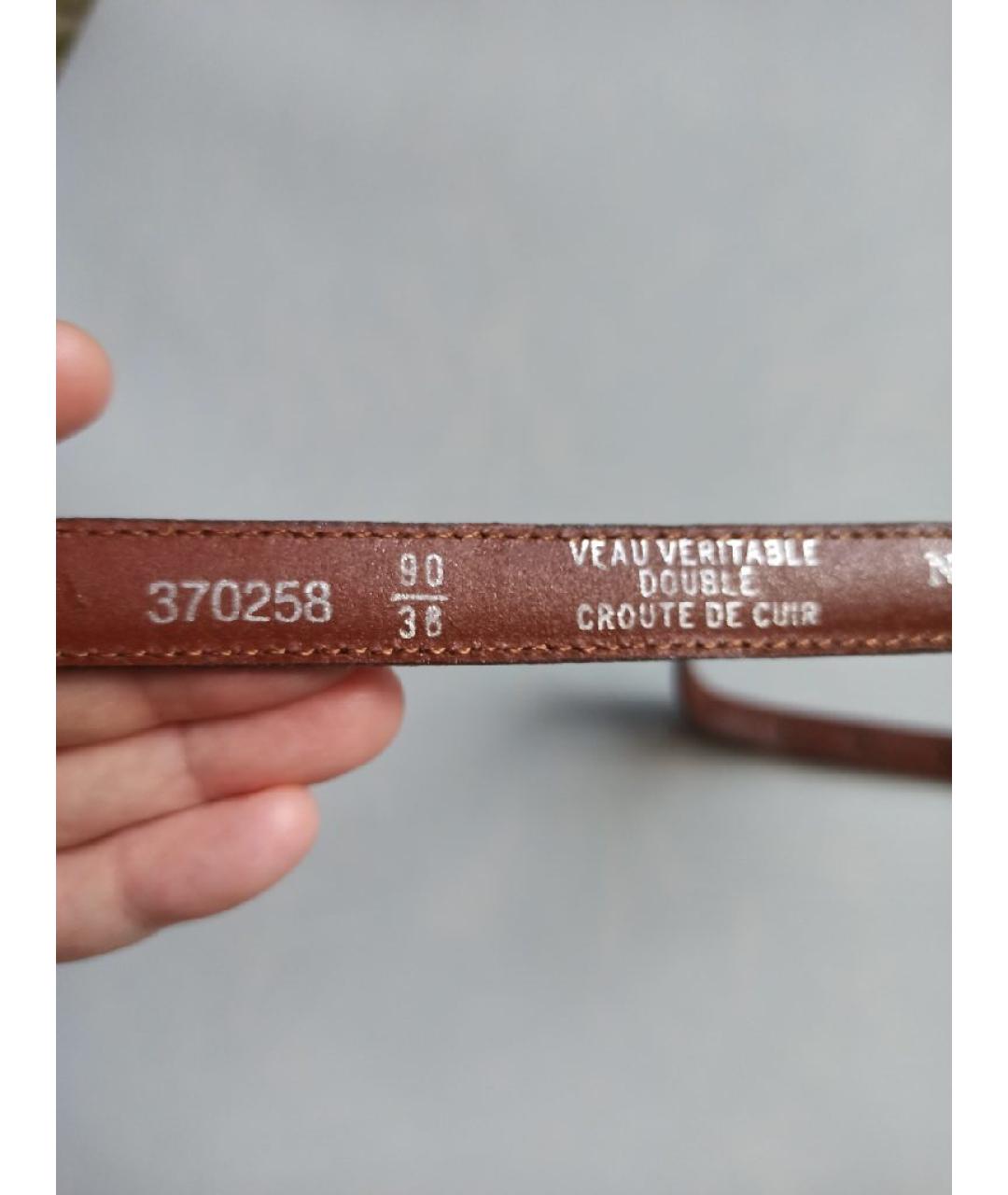 NINA RICCI Коричневый кожаный ремень, фото 4